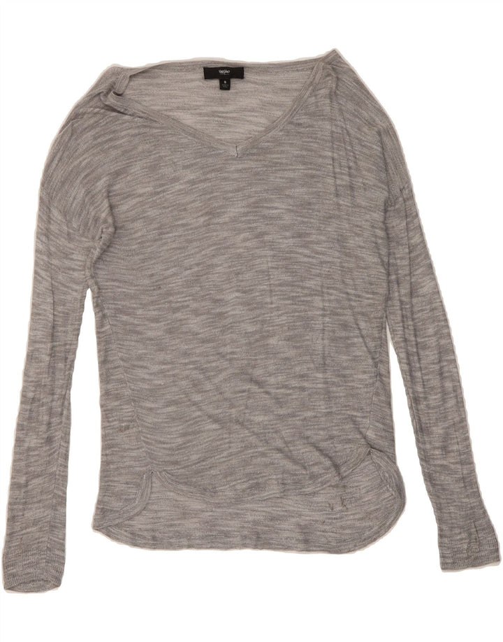 MOSSIMO Womens V-Neck Jumper Sweater UK 10 Small Grey Cotton Vintage Mossimo and Second-Hand Mossimo from Messina Hembry 