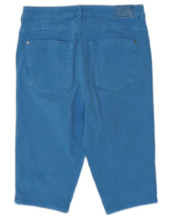 Bermuda in denim da donna Marks & Spencer UK 12 medio W28 cotone blu