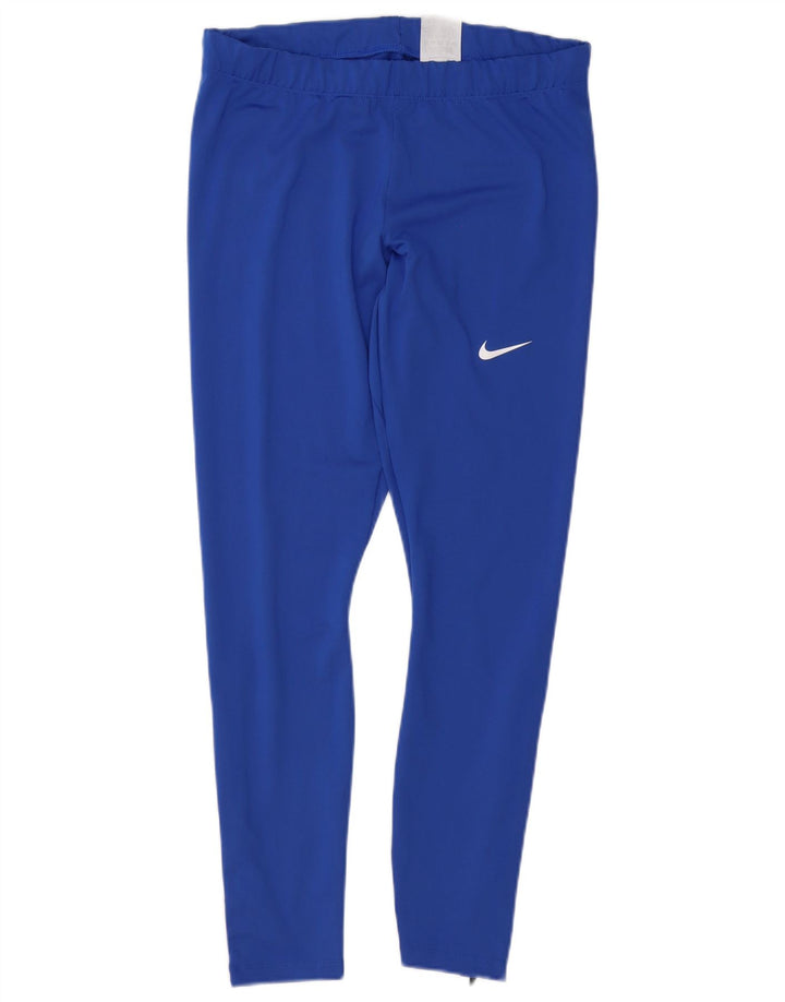 Leggings Dri Fit Nike pentru femei UK 14, mare, albastru, poliester