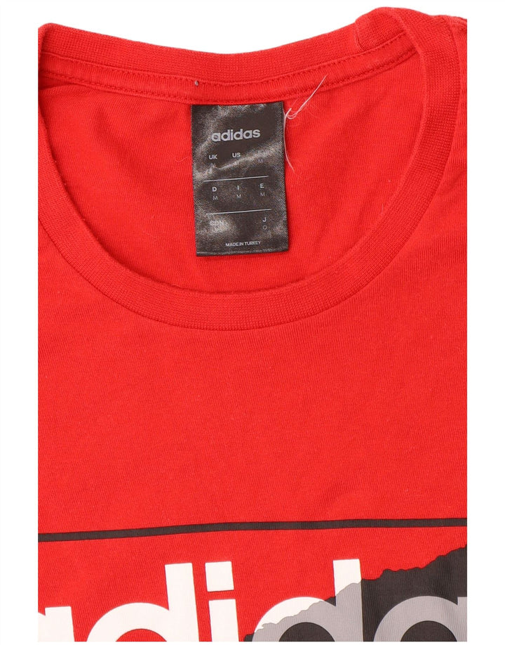 ADIDAS Herren Grafik T-Shirt Top Mittelrot