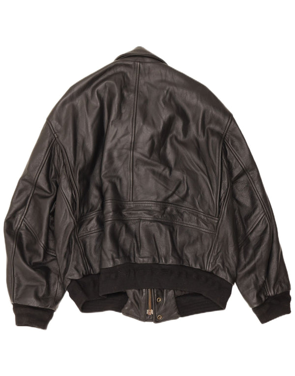 Vintage herre læderjakke UK 42 XL Sort