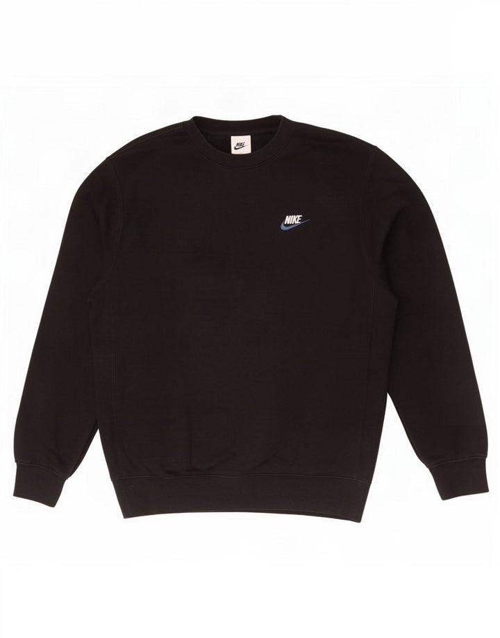 Felpa Nike Uomo Maglia Media Cotone Nero