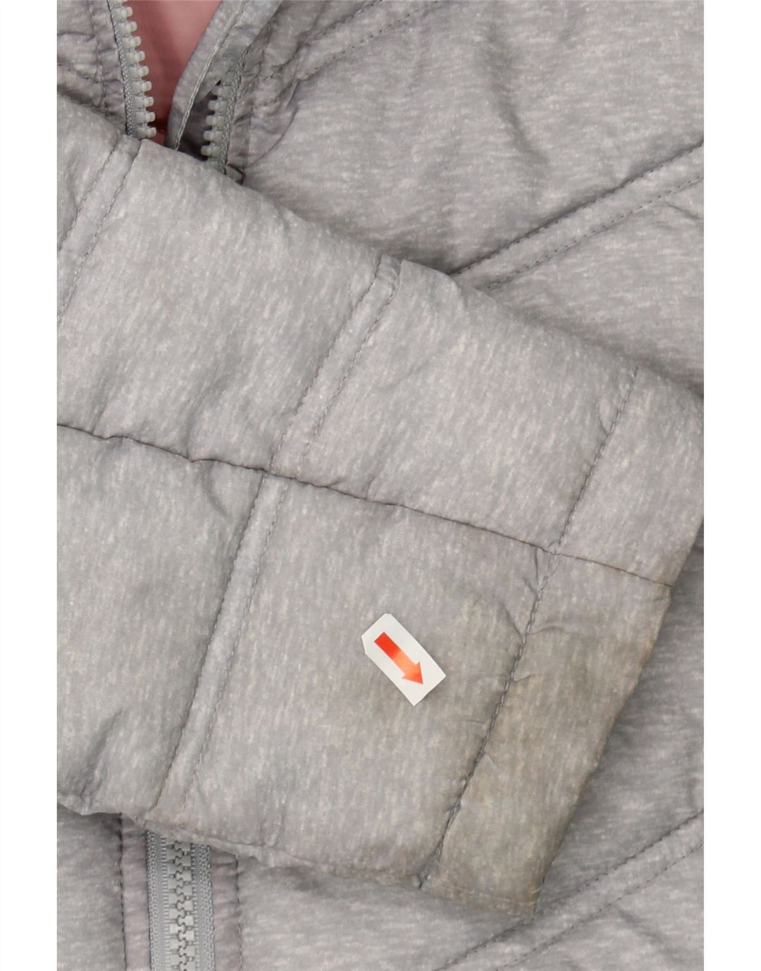 DIESEL Womens Hooded Padded Jacket UK 14 Large Grey Polyester Vintage Diesel and Second-Hand Diesel from Messina Hembry 