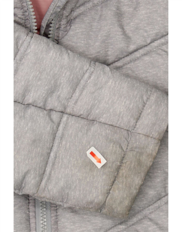 DIESEL Womens Hooded Padded Jacket UK 14 Large Grey Polyester Vintage Diesel and Second-Hand Diesel from Messina Hembry 