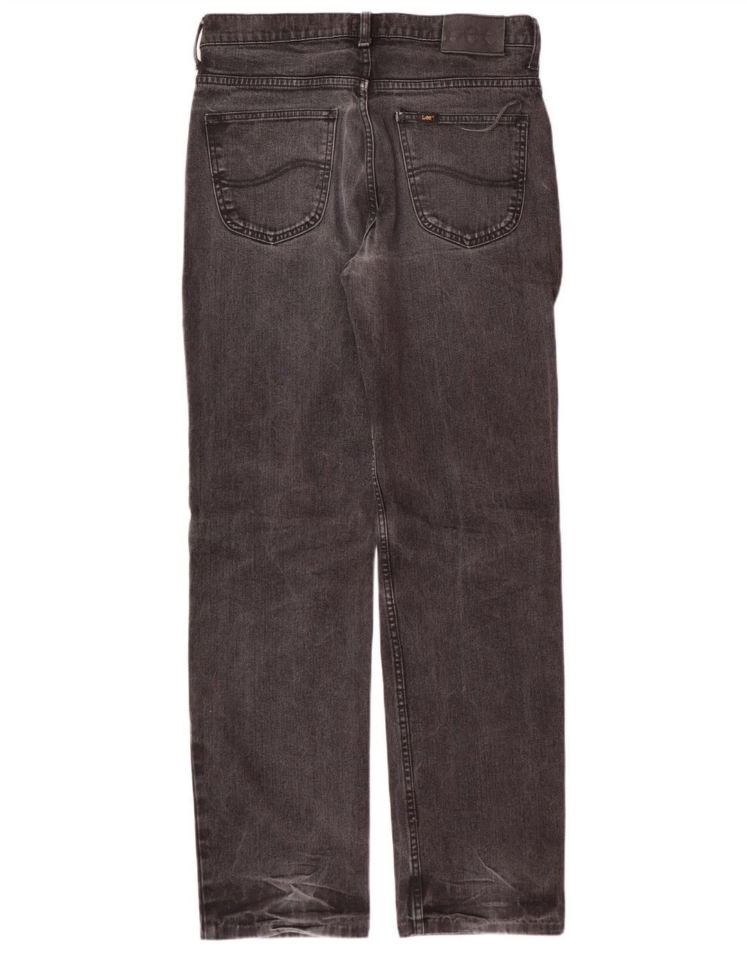 LEE Mens Brooklyn Straight Jeans W34 L33 Grey Cotton