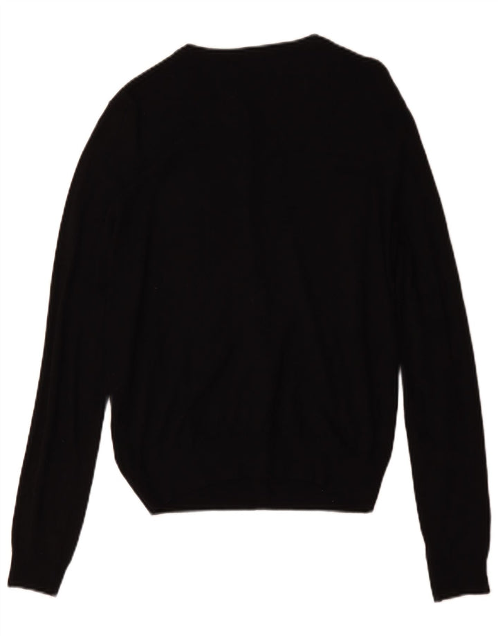 Marks & Spencer Womens Cardigan Sweater UK 12 Medium Black Viscose