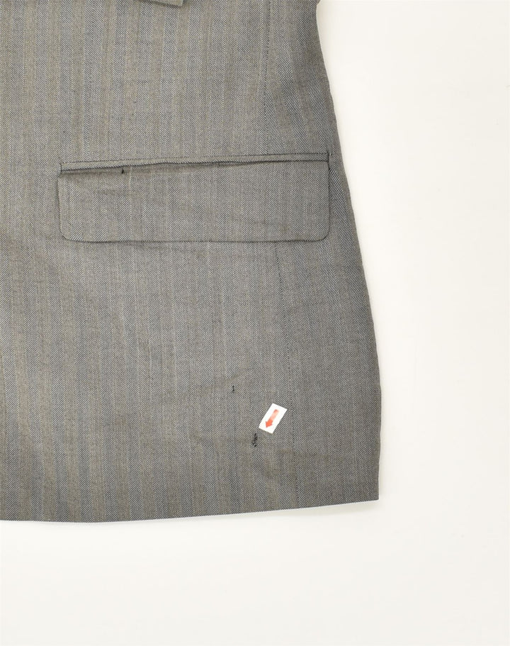 NAUTICA Mens 2 Button Blazer Jacket UK 40 Large Grey Striped | Vintage Nautica | Thrift | Second-Hand Nautica | Used Clothing | Messina Hembry 