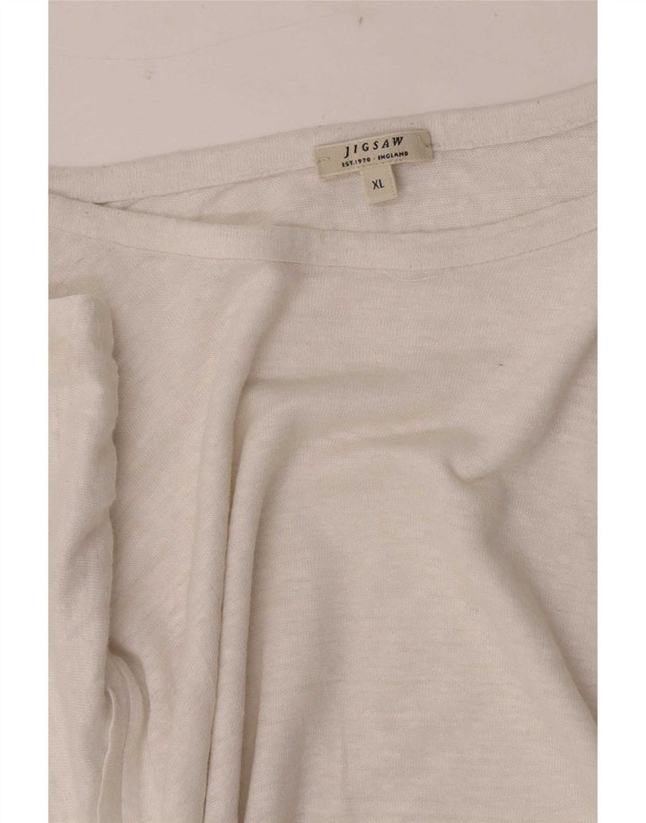 Jigsaw Womens T-Shirt Top UK 18 XL White