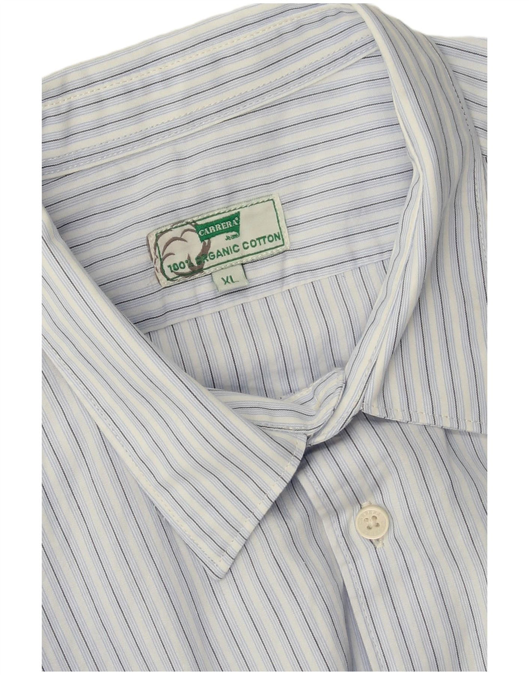 Carrera Mens Shirt XL Blue Striped Cotton