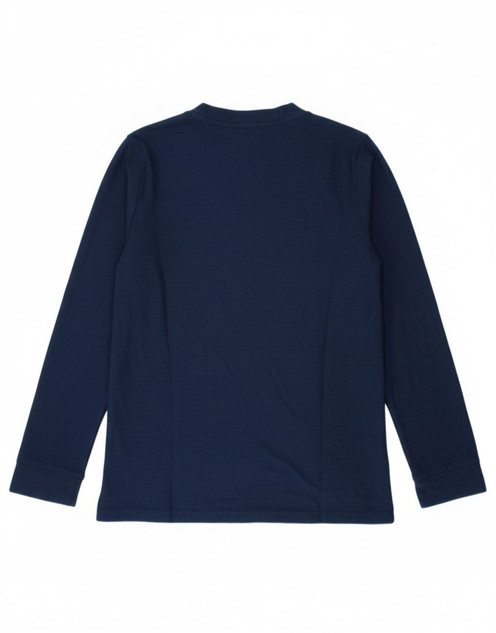 RUSSELL ATHLETIC Boys Dri-Power Top Long Sleeve 7-8 Years Medium Blue