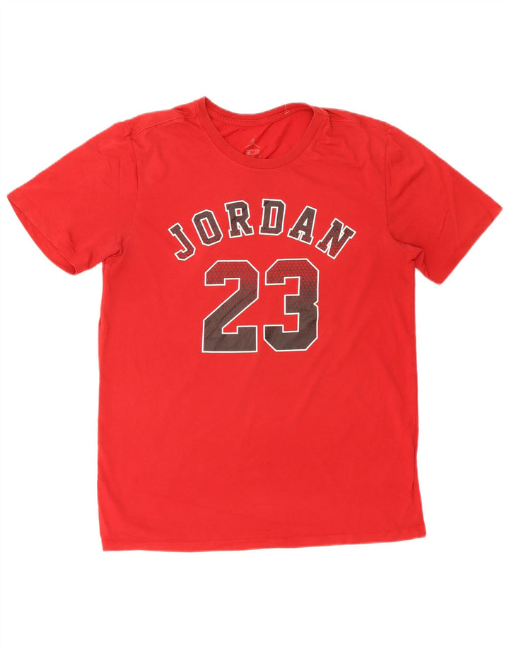 JORDAN Herre Dri Fit grafisk T-shirt Top Medium Rød Bomuld