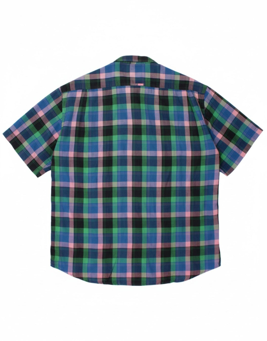 PAL ZILERI Mens Short Sleeve Shirt Medium Multicoloured Check Cotton