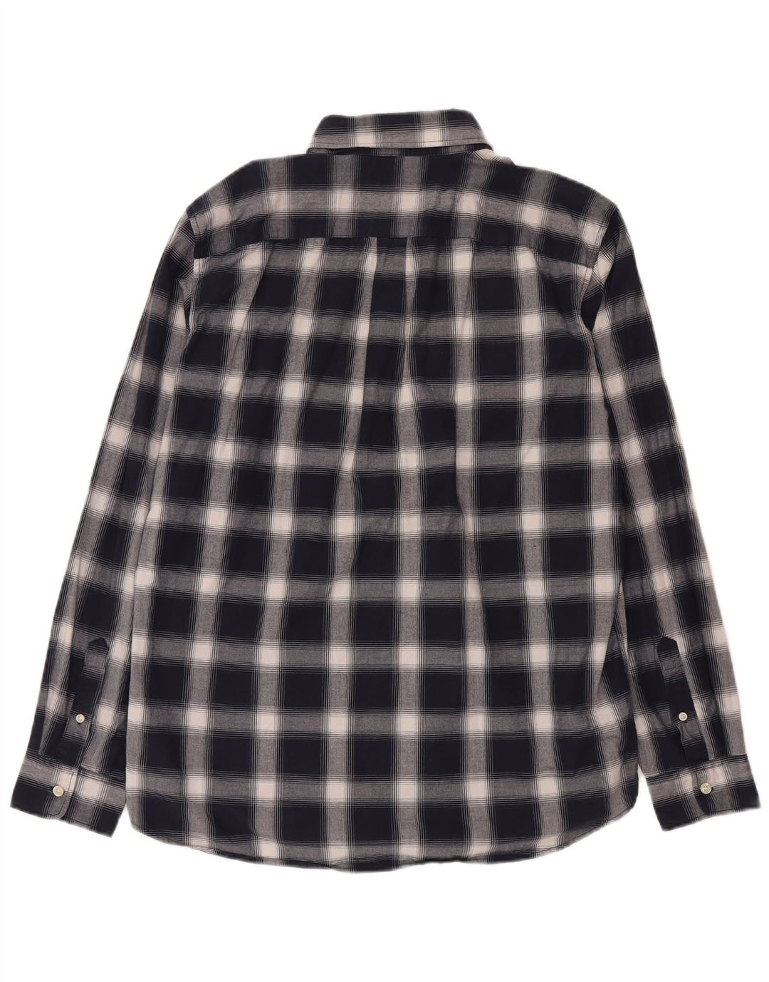 Gap Camicia da uomo con vestibilità standard, grande, in cotone a quadri blu navy