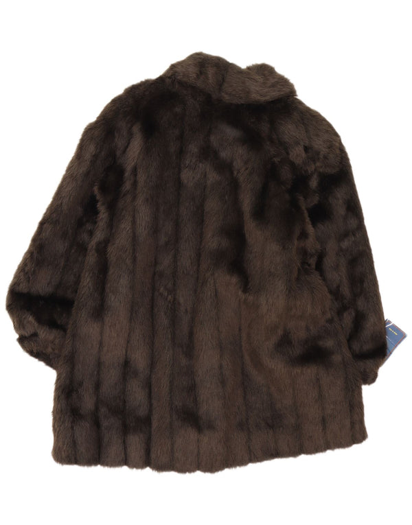 Nicola D'Angelo Damen Kunstpelzmantel UK 16 Large Braun