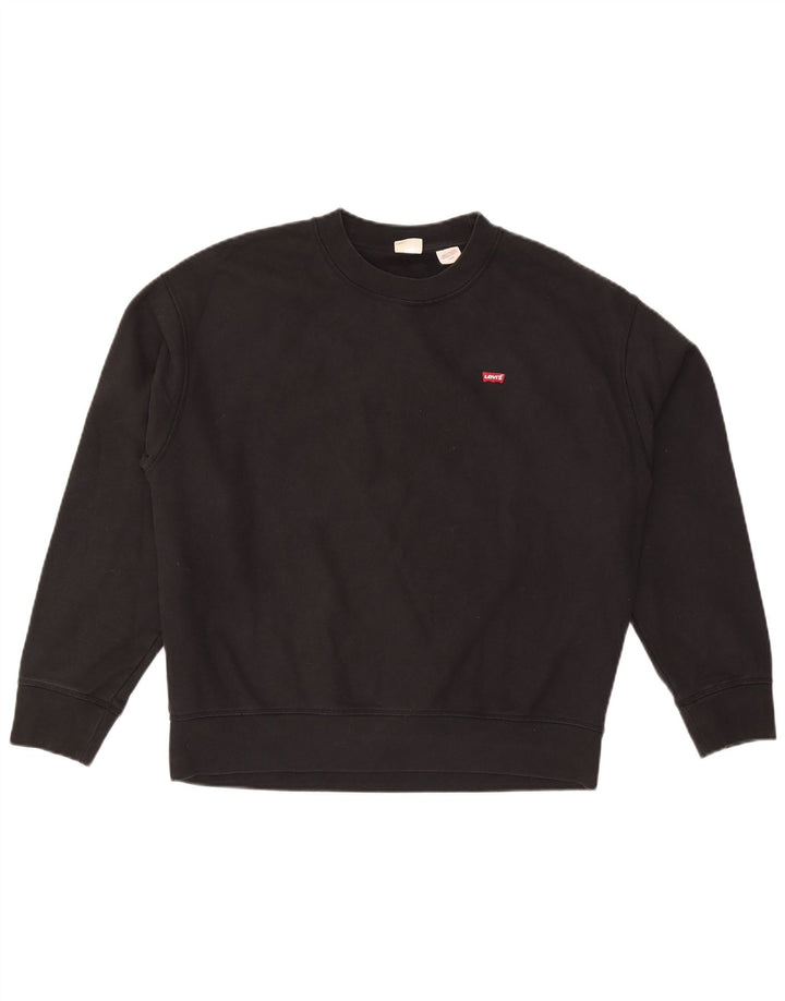 Levi's Herren-Sweatshirt-Pullover, groß, schwarze Baumwolle