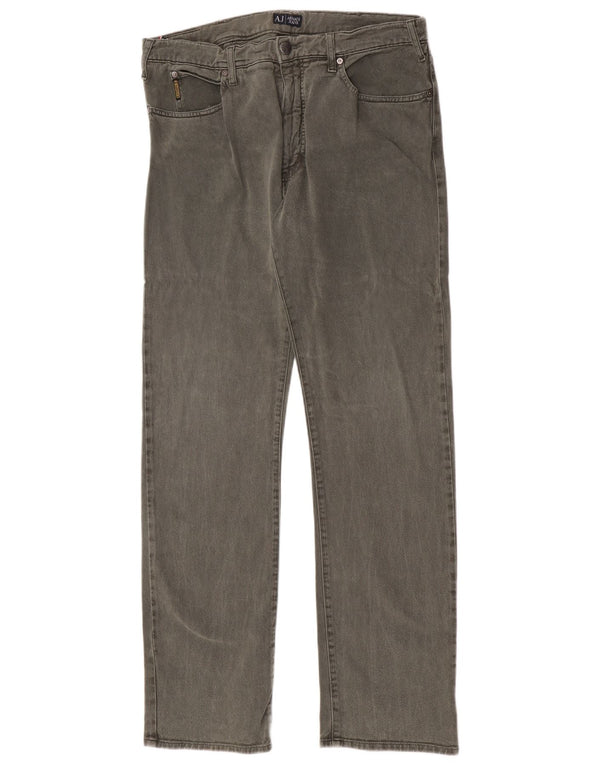 Jeans dritti da uomo Armani W36 L34 cotone verde