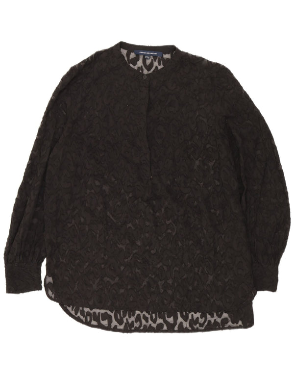 French Connection Womens See Through Tunic Top UK 12 Medium Black