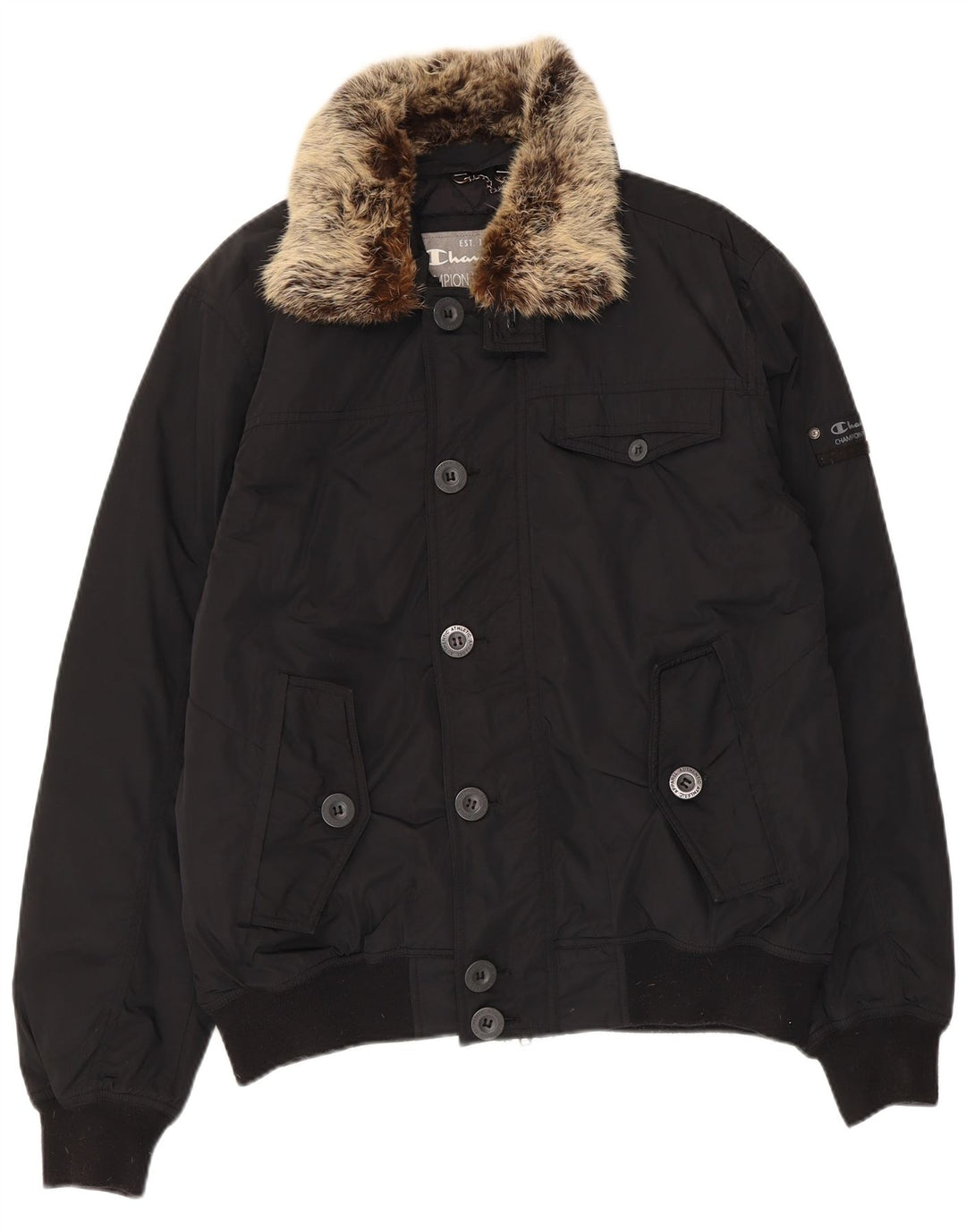 Giubbotto bomber da uomo CHAMPION UK 40 grande nero