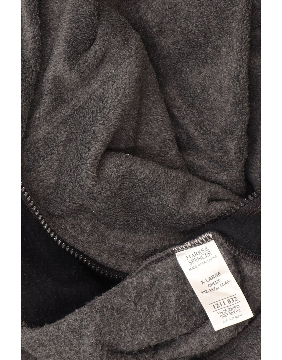 Marks & Spencer Herre Fleecejakke UK 42 XL Grå Polyester