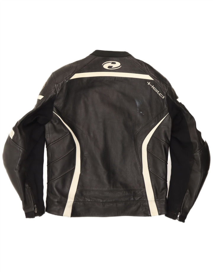 Held Mens Motorstyle Graphic Racer Jacket Size 48 XL Black Colourblock