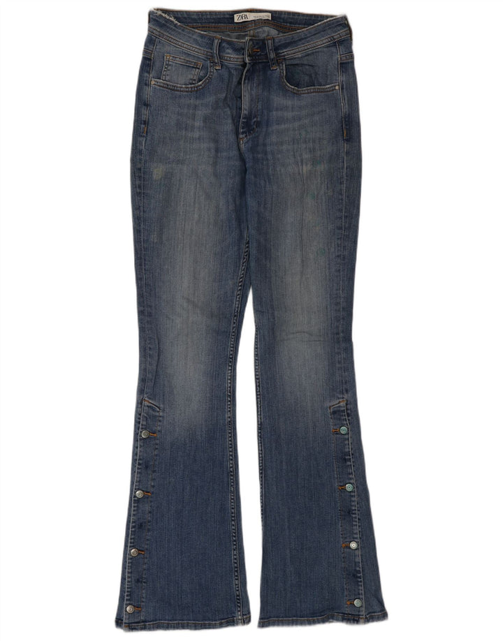 Zara Womens Flared Jeans EU 38 Small W28 L32 Blue
