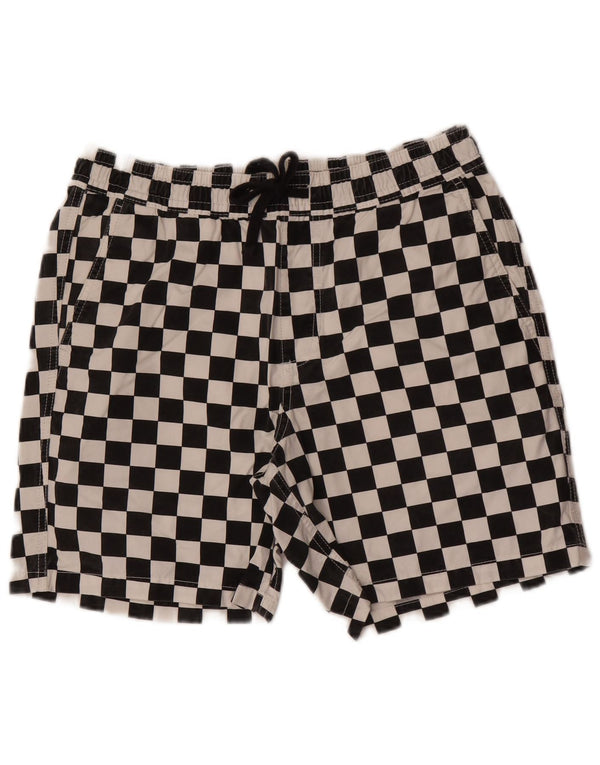 Vans Mens Swimming Shorts Medium  Black Geometric Cotton