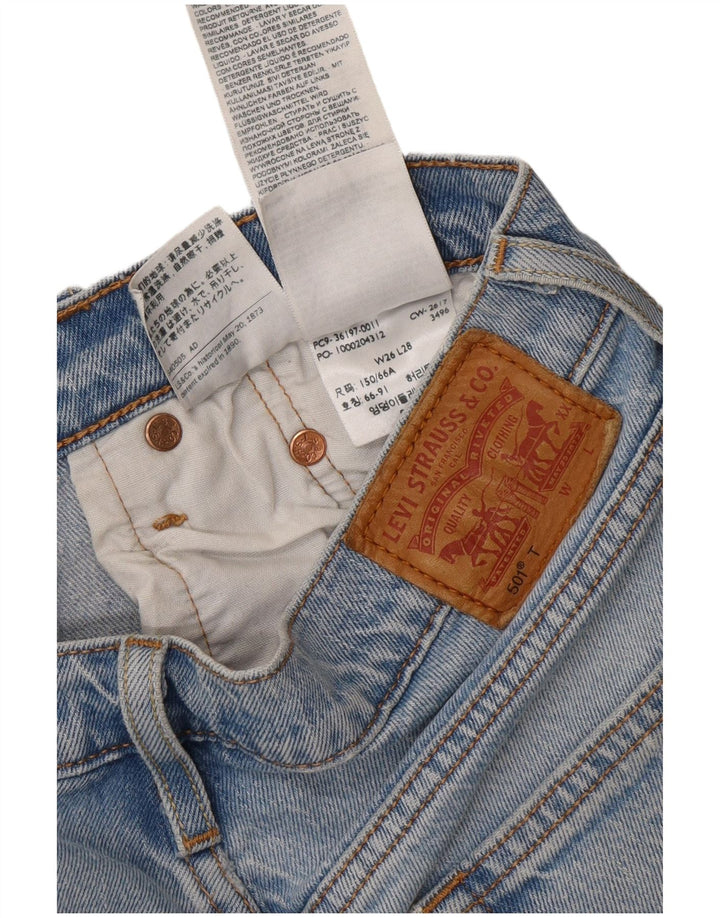 LEVI'S Womens 501 Denim Shorts W26 Small Blue Cotton