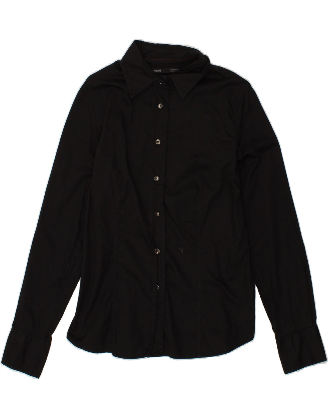 MURPHY & NYE Womens Shirt UK 14 Large Black Cotton Vintage Murphy & Nye and Second-Hand Murphy & Nye from Messina Hembry 