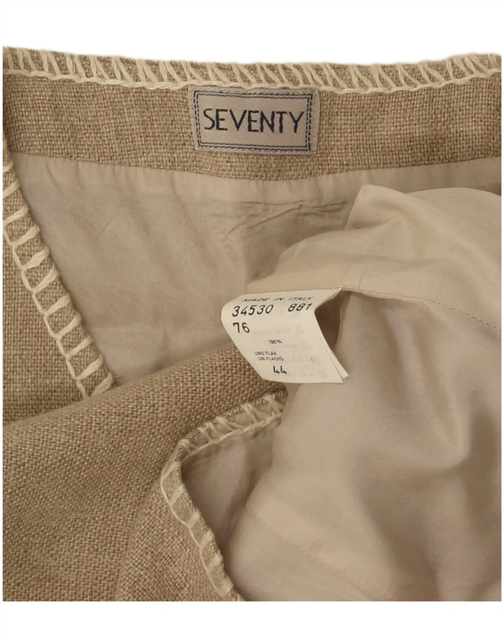 Chaleco Mujer Seventy IT 44 Medium Beige Lino
