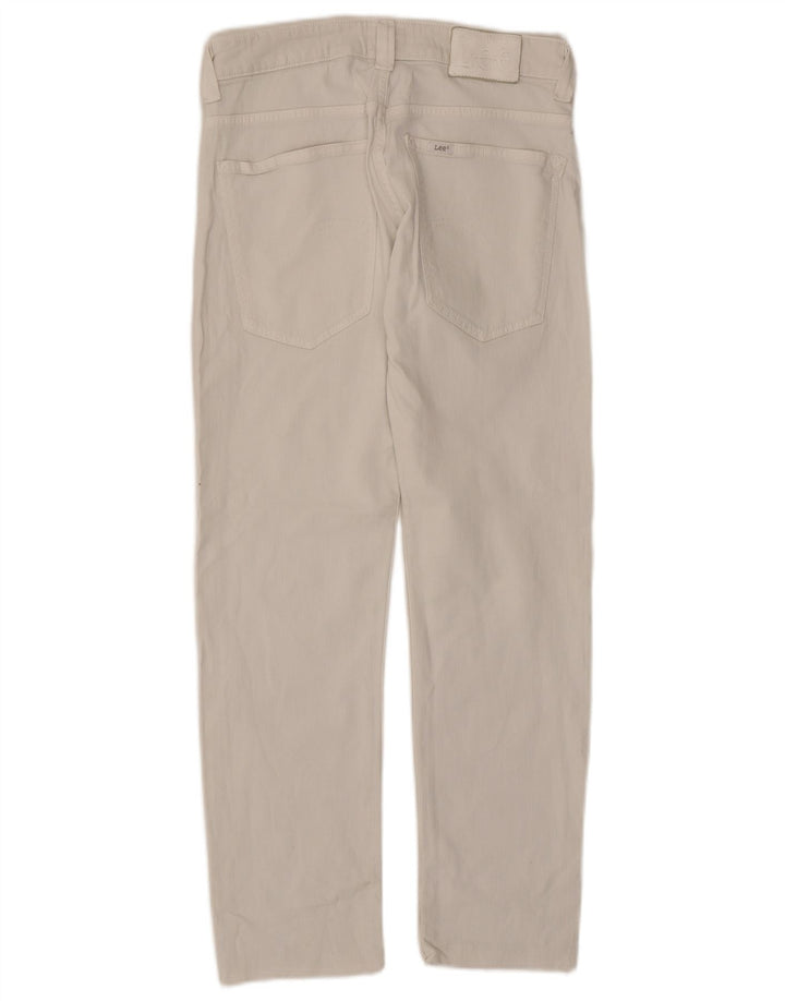 LEE Womens Powell Slim Jeans W32 L27 Off White Cotton