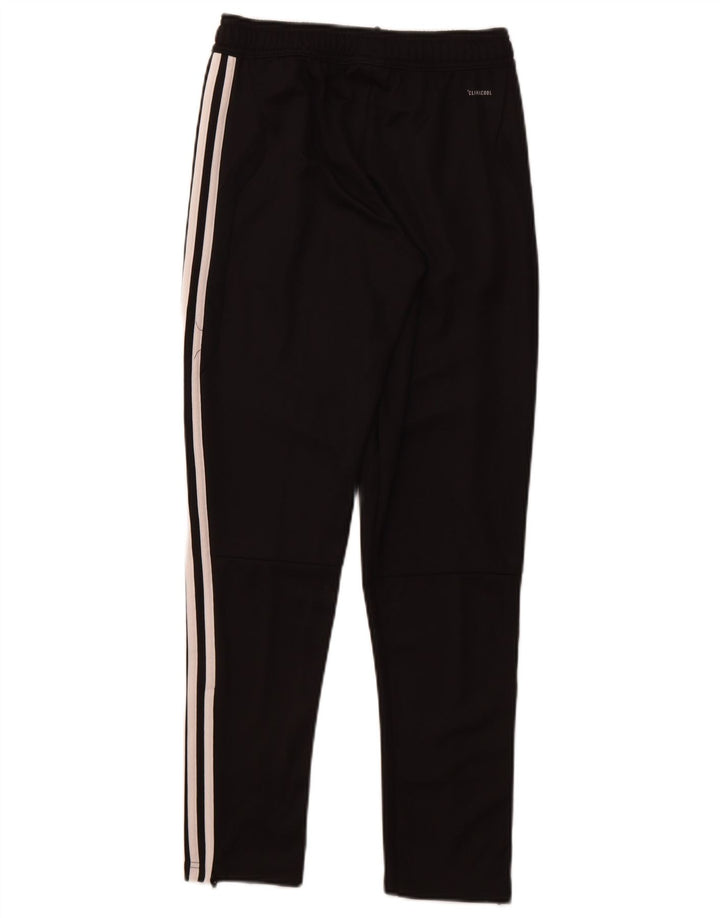 ADIDAS Boys Climalite Tracksuit Trousers 11-12 Years  Black Polyester