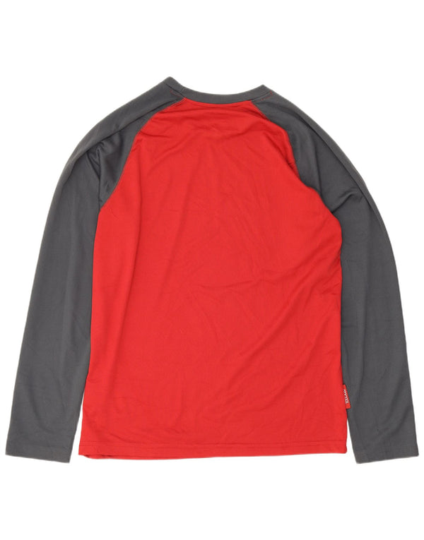 Mountain Warehouse Mens IsoCool Top Manga Longa Médio Vermelho Colourblock
