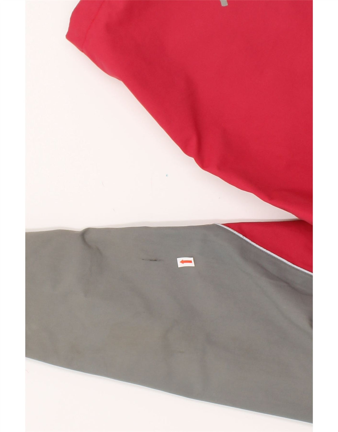 WEIRD FISH Mens Graphic Hooded Rain Jacket UK 38 Medium Grey Colourblock Vintage Weird Fish and Second-Hand Weird Fish from Messina Hembry 