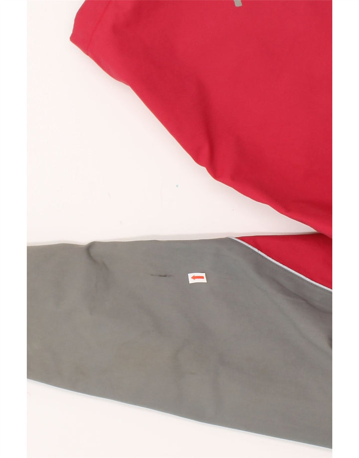 WEIRD FISH Mens Graphic Hooded Rain Jacket UK 38 Medium Grey Colourblock Vintage Weird Fish and Second-Hand Weird Fish from Messina Hembry 