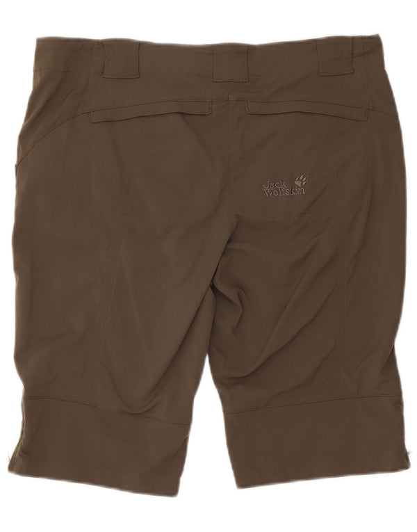 Jack Wolfskin Pantalones Casuales para Mujer UK 14/16 Large W34 Caqui Poliamida