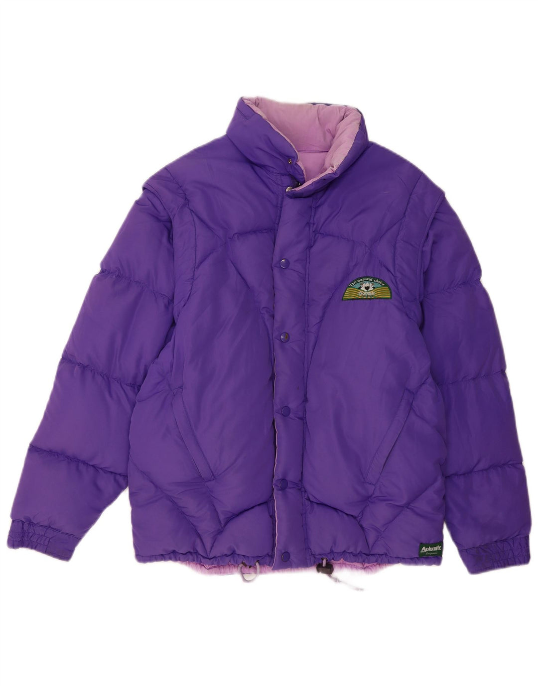 DOLOMITE Mens Reversible Padded Jacket UK 40 Large Purple Polyester