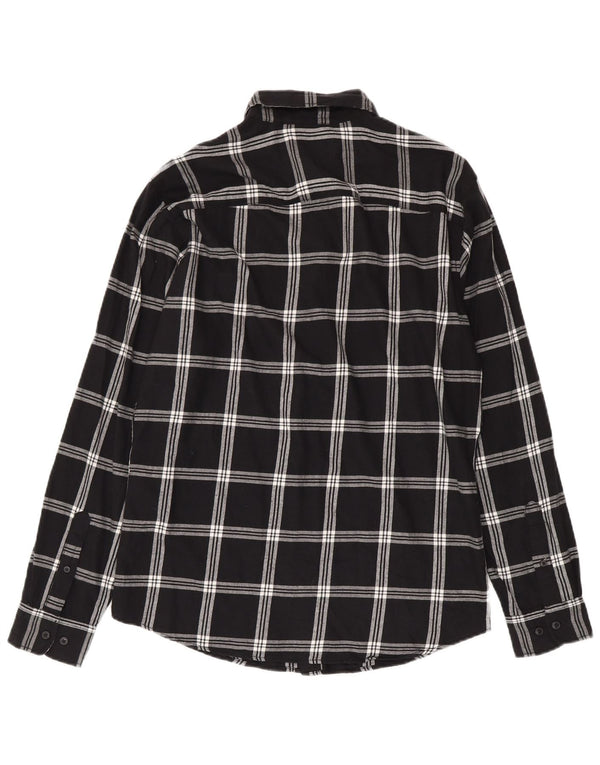 Jack & Jones Herren-Flanellhemd, groß, schwarz, kariert, Baumwolle