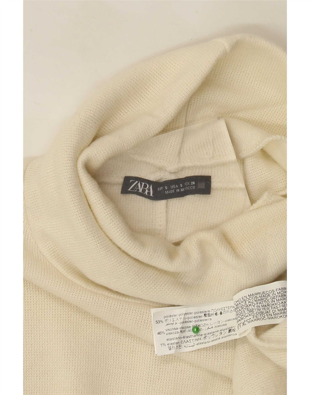 Zara Womens Jumper Dress UK 10 Small Beige Polyester