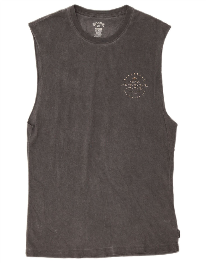 Billabong Mens Graphic Vest Top XS Grey Cotton