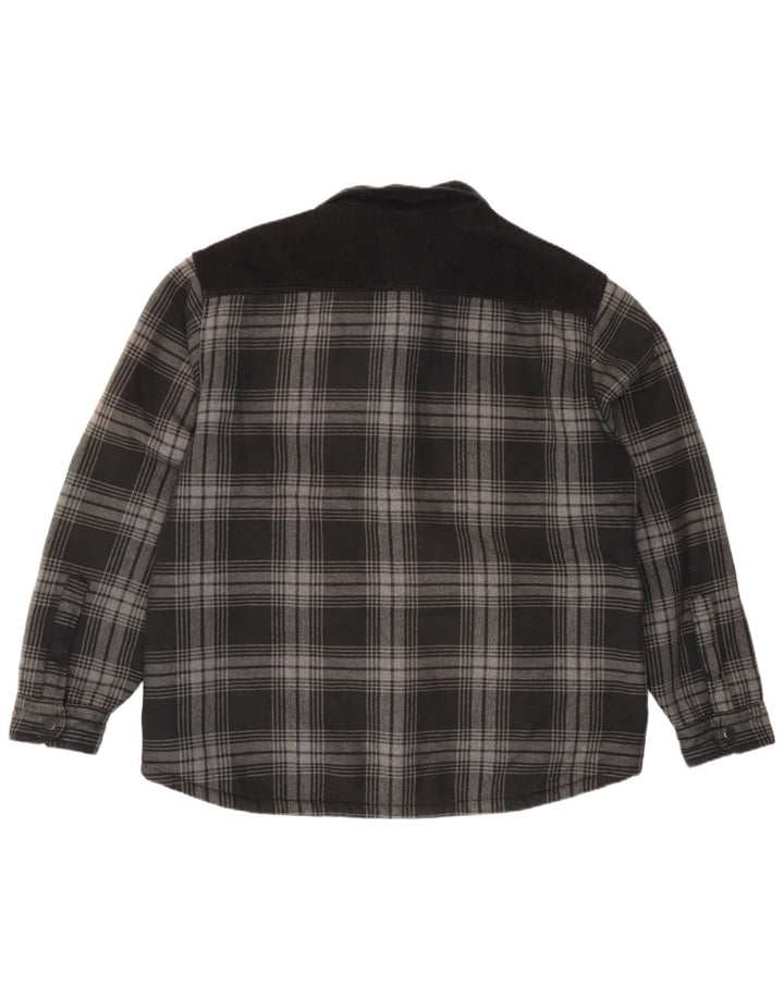 Marks & Spencer Mens Lumberjack Flannel Shirt Large Grey Check Cotton