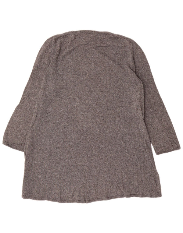 Massimo Dutti Womens 3/4 Sleeve Tunic Top UK 14 Large Grey Flecked