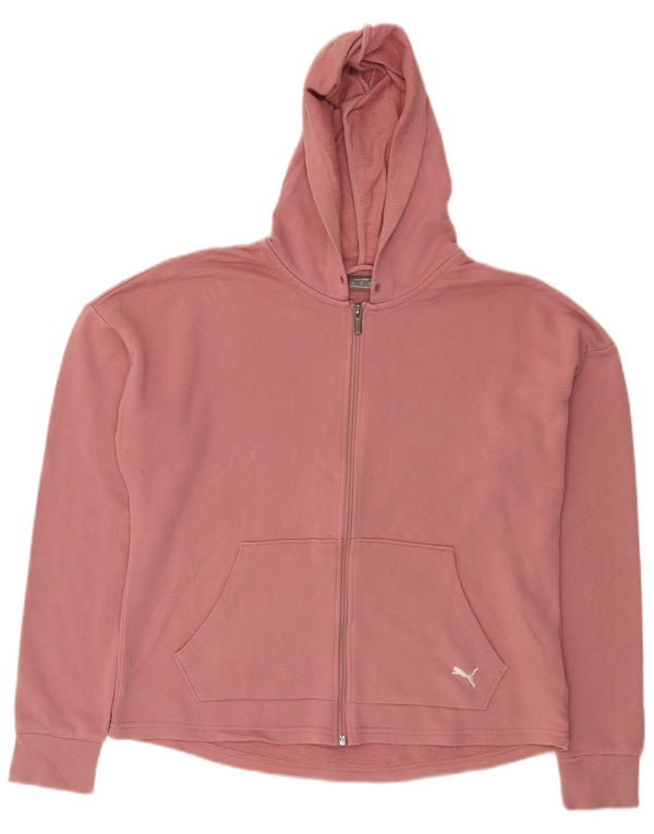 Puma Womens Zip Hoodie Sweater UK 18 XL Pink Cotton