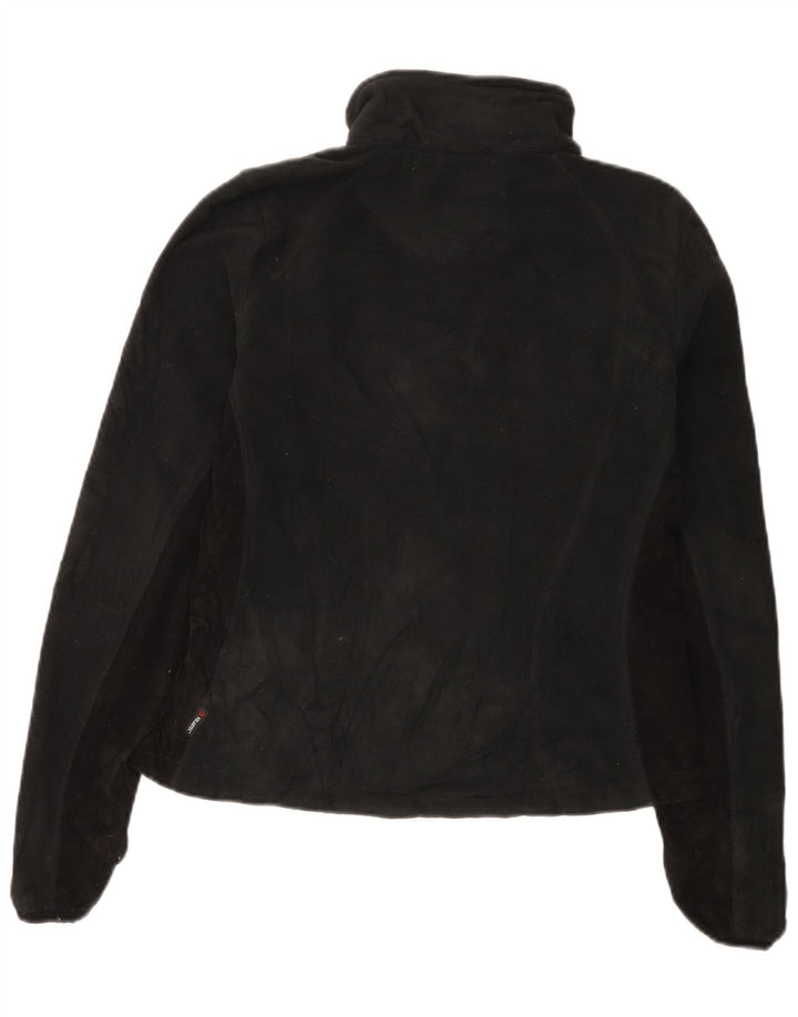 Eddie Bauer Womens Fleece Jacket UK 14 Medium Black Polyester
