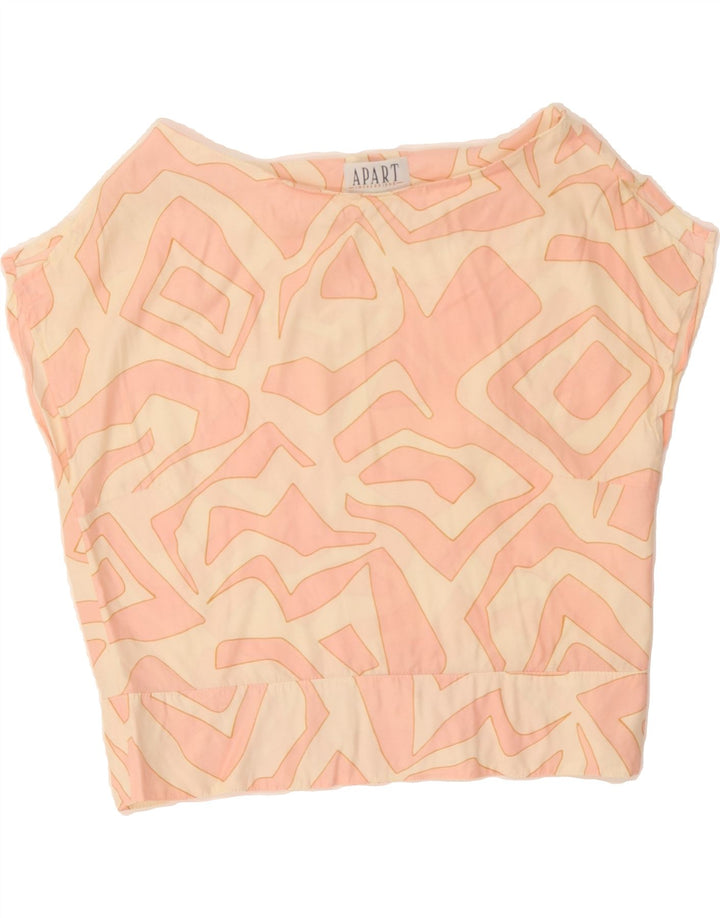 APART Womens Abstract Pattern Sleeveless Blouse Top UK 16 Large  Pink Vintage Apart and Second-Hand Apart from Messina Hembry 