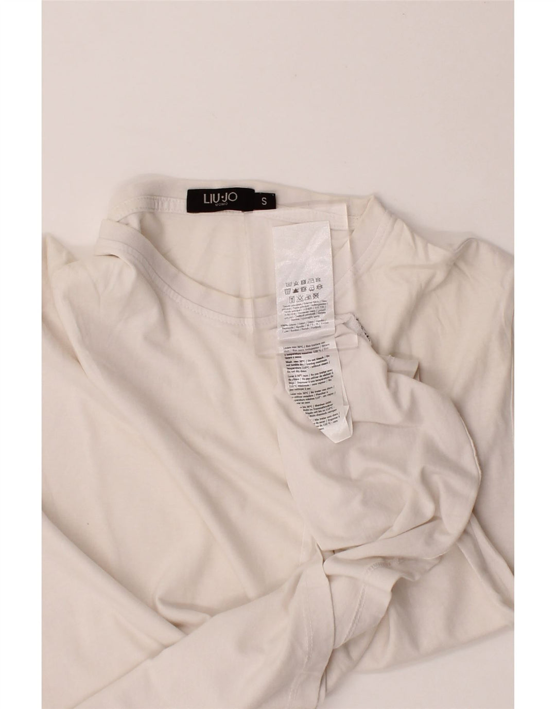 LIU JO Mens T-Shirt Top Small White Cotton Vintage Liu Jo and Second-Hand Liu Jo from Messina Hembry 