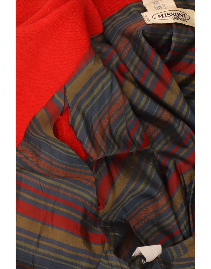 Missoni Damen Übergroßer Mantel UK 12 Mittelrote Wolle
