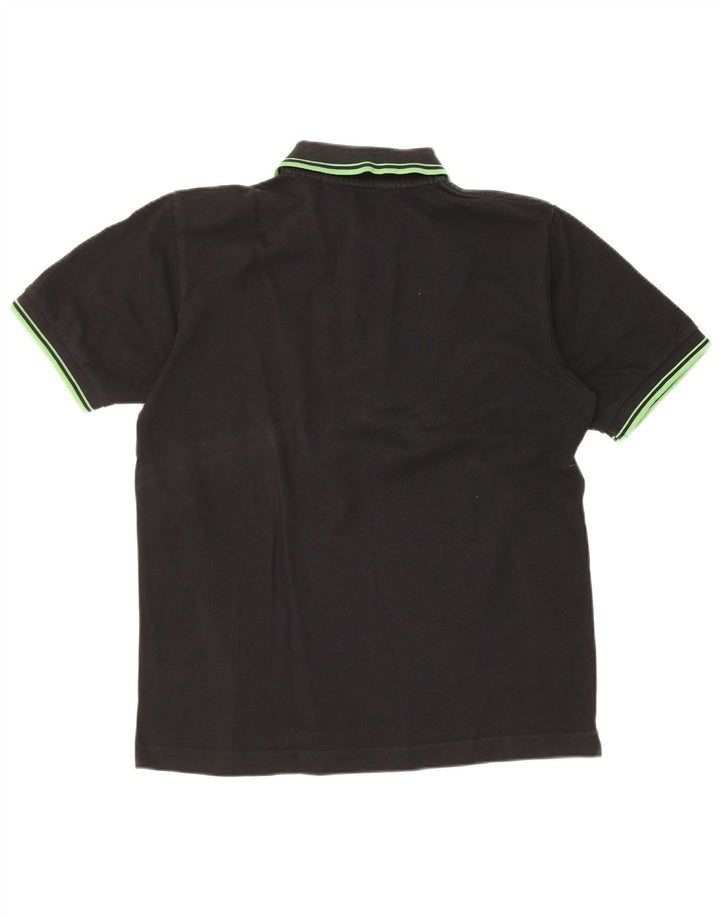 Kappa Mens Polo Shirt Small Black Striped Cotton