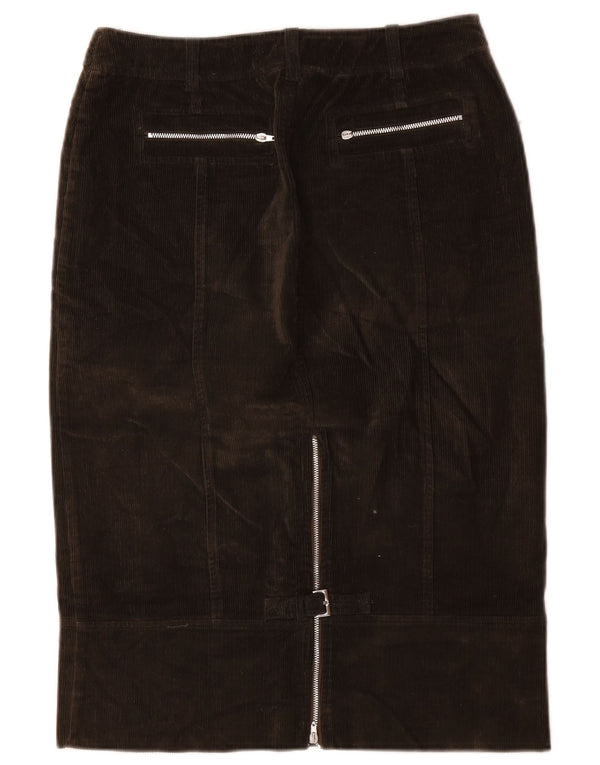 Marella Damen Cordrock UK 10 Small W30 Braune Baumwolle