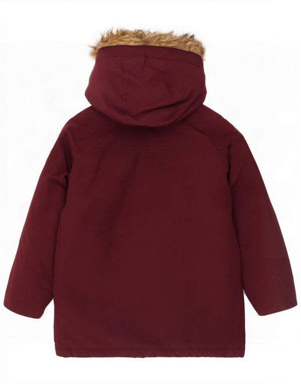 Gap Parkajakke med hætte til drenge 8-9 år Medium Burgundy Polyester