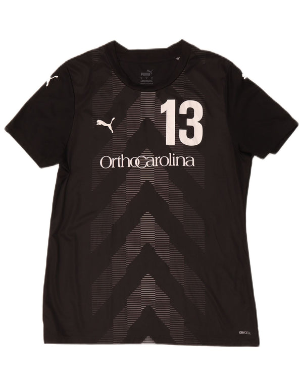 Puma Mens Carolina Graphic T-Shirt Top Medium Black Geometric